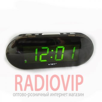 Часы сетевые 717-2 зеленые