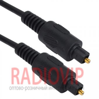 картинка Шнур оптический (toslink plug- toslink plug), 3м., чёрный от интернет магазина Radiovip
