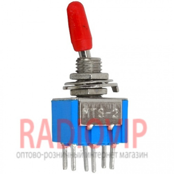 картинка Тумблер MTS-203-A2 (ON-OFF-ON), 6pin, 3A 250VAC от интернет магазина Radiovip
