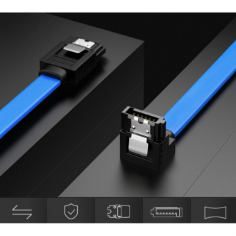 картинка SATA 3.0 data CC-Ls 7pin-7pin 45 см прямой штекер от интернет магазина Radiovip