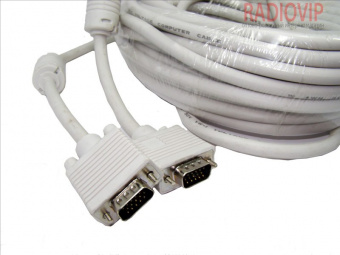 картинка ШНУР  VGA--VGA  20 м белый от интернет магазина Radiovip