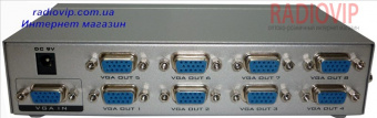 картинка Разветвитель VGA 1 на 8 VGA-SP 108P 250MHz X8 от интернет магазина Radiovip