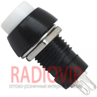 картинка Кнопка PBS-20А с фиксацией ON-OFF, 2pin, 1А 250V, белая от интернет магазина Radiovip