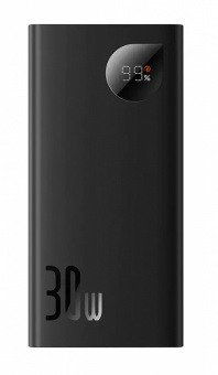 картинка Power Bank 20000 mAh 30W — Baseus (PPAD050) Adaman2 Digital Display Fast Charge（With Simple Series Charging Cable USB to Type-C 3A 0.3m Black） от интернет магазина Radiovip