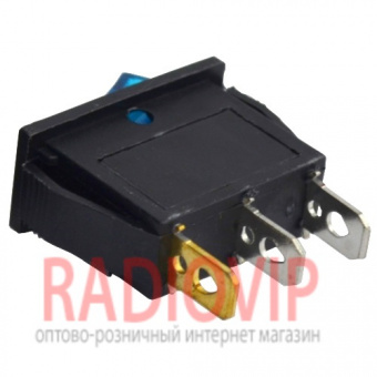 картинка Переключ. с подсветкой узкий IRS-101-1С (ON-OFF), 3pin, 15A, синий от интернет магазина Radiovip