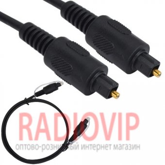картинка Шнур оптический (toslink plug- toslink plug), 1м., чёрный от интернет магазина Radiovip