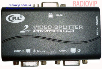 картинка Разветвитель VGA 1=>2 VGA-SP 102P 250MHz X2 от интернет магазина Radiovip