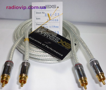 картинка Шнур соедин. 2RCA х 2RCA коаксиал, метал. gold, 3м от интернет магазина Radiovip