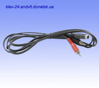 картинка Шнур шт.mini din 4pin- 2шт.RCA, диам.-2,6х5,2мм. 1.8м. от интернет магазина Radiovip