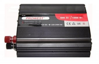 картинка Инвертор напряжения Prowest 12VDC-220VAC  500Вт(МАХ 1000Вт) от интернет магазина Radiovip