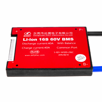 картинка BMS плата Li-ion 60V 16S 40A симметрия  от интернет магазина Radiovip