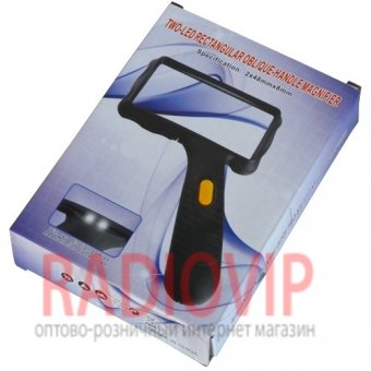 картинка Лупа ручная MG84026A прямоуг. с Led подсветкой, 2Х, диам-100х50мм от интернет магазина Radiovip