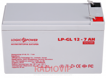 картинка Аккумулятор гелевый  LP-GL 12V 7,0AH от интернет магазина Radiovip
