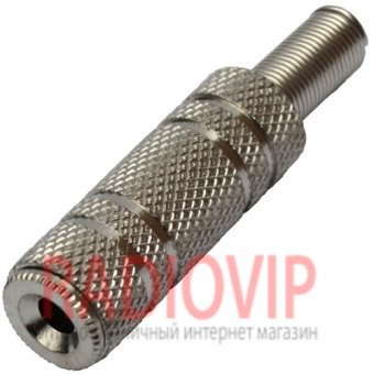 картинка Гнездо 3,5 стерео, корпус  металл., кабельное от интернет магазина Radiovip