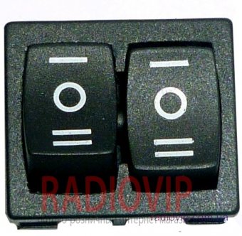 картинка Перекл. клавишн. 2х3pin без подсв.ON-OFF-ON 3A чёрн. от интернет магазина Radiovip