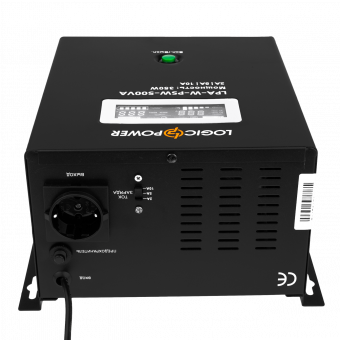 картинка ИБП Logicpower LPA-W-PSW-500VA(350Вт)2A/5A/10A с правильной синусоидой 12В от интернет магазина Radiovip