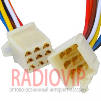 картинка Разъём автомагнитолы 9-и конт., с кабелем от интернет магазина Radiovip