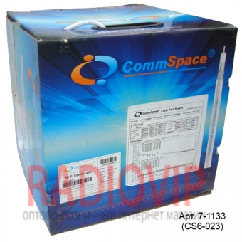 картинка Кабель RG-6/96CU+CU-foil (CCF690BV) CommSpace, диам-6,8мм, белый, 305м от интернет магазина Radiovip