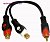 картинка Шнур 1 RCA ШТЕКЕР  2 RCA ГНЕЗДА  Gold  HQ 0.5 м от интернет магазина Radiovip