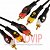 картинка Шнур соедин. 3RCA х 3RCA gold d 4х12мм синий 5м. от интернет магазина Radiovip