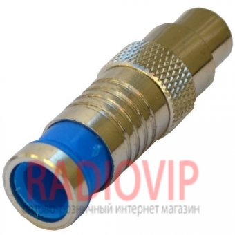 картинка Гнездо RCA для кабеля RG-6, компрессионное, медь от интернет магазина Radiovip