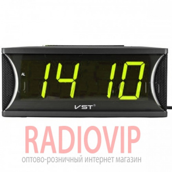 Часы сетевые 719-2 зеленые