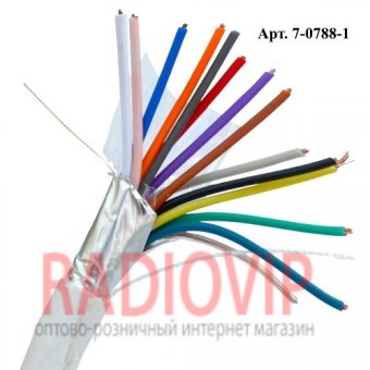 картинка Кабель сигнал. VKcable 14жил в экране 14Cх(7х0,22мм) CCA, белый, 100м от интернет магазина Radiovip