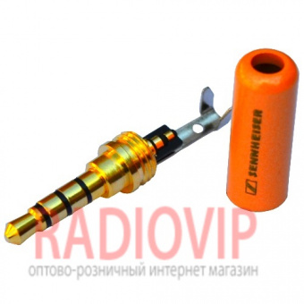 картинка Штекер 3,5мм 4C, Sennheiser, металл. корпус, золотистый от интернет магазина Radiovip