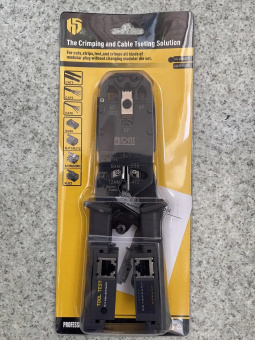 картинка Инструмент Profix HS-2008ACR для обжима 8p8c, 6p6c, 4p4c + тестер кабельный от интернет магазина Radiovip