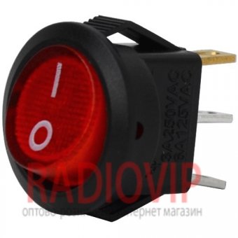 картинка Переключатель mini кругл.с подсв.SMRS-101N-2 ON-OFF, 3pin, 3A, 220V от интернет магазина Radiovip