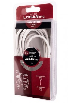 картинка Патчкорд Logan шт.8Р8С- 8Р8С, UTP 4пары кат-5Е, серый, 3метра от интернет магазина Radiovip