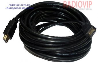 картинка Шнур HDMI (шт.- шт.), диам.-6мм, 10м, чёрный от интернет магазина Radiovip