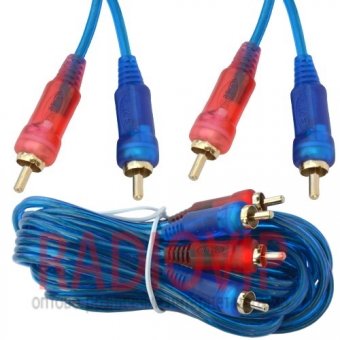 картинка Шнур соедин. 2RCA х 2RCA gold прозр.-синий 3+3мм 3м. от интернет магазина Radiovip