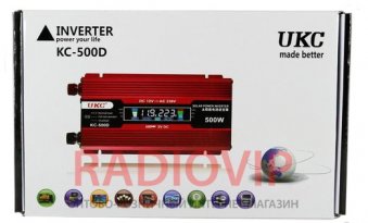 картинка Инвертор 12-220 KC-500D 500W с LCD дисплеем от интернет магазина Radiovip