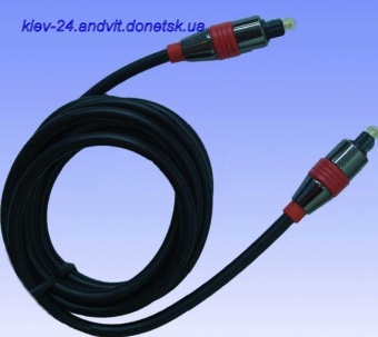 картинка Шнур оптич. (toslink plug- toslink plug) в блистере, диам.-6мм. 2м. от интернет магазина Radiovip
