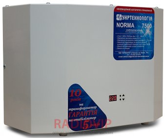 картинка Стабилизатор NORMA 7,5 кВА от интернет магазина Radiovip