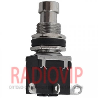 картинка Кнопка металл.PBS-24-102 с фиксацией ON-ON, 3pin, 2А 250V от интернет магазина Radiovip
