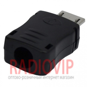картинка Штекер miсro USB (Samsung), под шнур, пластик от интернет магазина Radiovip