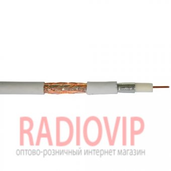 картинка Кабель RG-6 (1,02CCS+4.8PE+32/0,12CCA), диам-6,8мм, белый, 100м от интернет магазина Radiovip