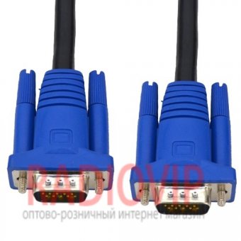 картинка Шнур VGA шт.HDB15pin- шт.HDB15pin, 3+6 СU, с фильт., 15м от интернет магазина Radiovip
