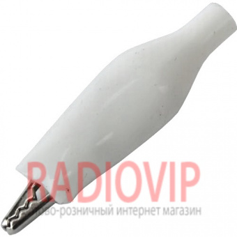 картинка Зажим тестерный малый белый от интернет магазина Radiovip