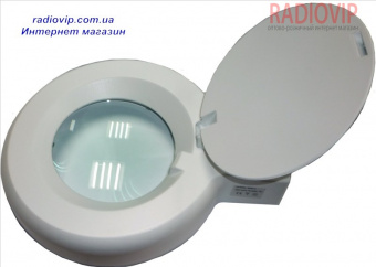 картинка Лупа-лампа с LED подсветкой на струбцине, диопт 5Х, диам-130мм 90LED 7W 8606L от интернет магазина Radiovip