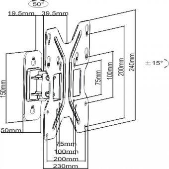 картинка Кронштейн для ТВ Brateck LDA11-220 от интернет магазина Radiovip
