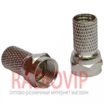 картинка Штекер F (RG-6) под кабель накр.,диам.-7.1мм (20мм),медный от интернет магазина Radiovip