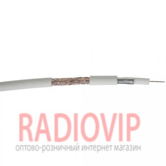 картинка Кабель RG-59, (0,5CU+3.1PE+Al+32/0,12), диам-4,8мм, белый, 100м от интернет магазина Radiovip