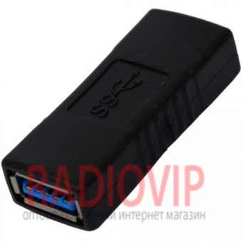 картинка Переходник гнездо USB A- гнездо USB A, version 3.0, синий от интернет магазина Radiovip