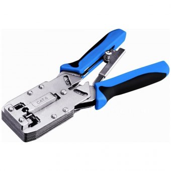 картинка Инструмент HT-2810R с храповиком для обжимки RJ-45 (8P8C) и RJ-12/11 (6P6C), 4p4c от интернет магазина Radiovip