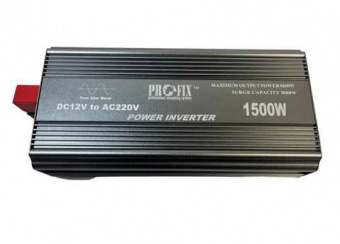 картинка Инвертор с чистой синусоидой 12V в 220V ProFix-1500W (макс.3000W) без зарядки + LCD дисплей от интернет магазина Radiovip