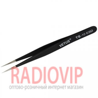 картинка Пинцет радиотехнический ESD, Vetus TS-10 от интернет магазина Radiovip