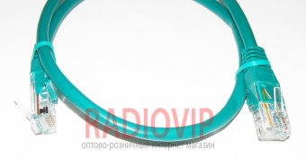 картинка Патч-корд Lp UTP ,RJ45,кат.5Е,1м(зелёный) от интернет магазина Radiovip